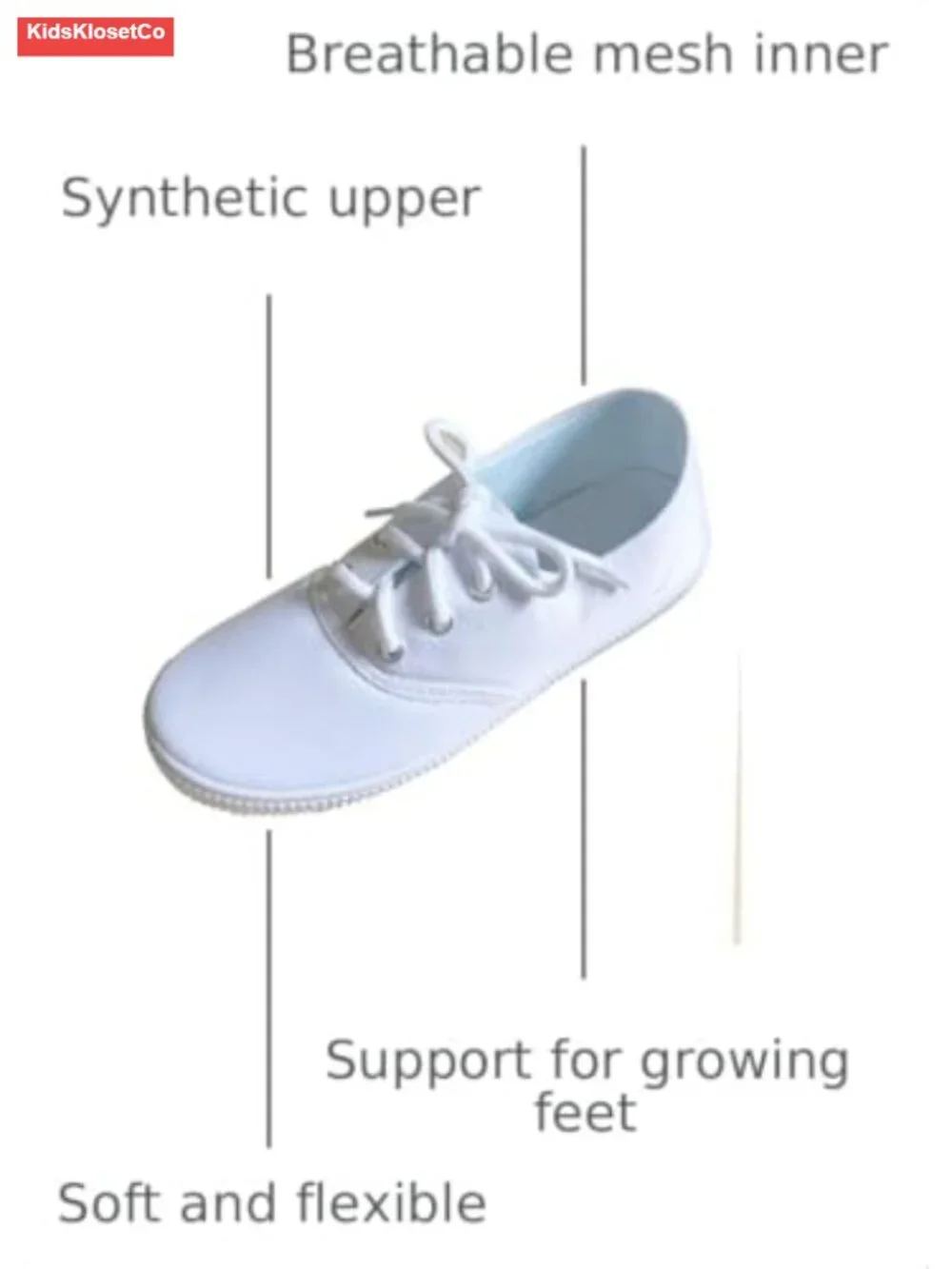 Kids Lace Up Sneakers Athletic Running Tennis Sport Shoe Canvas White